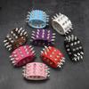 Brățară Punk pentru Bărbați Femei Goth Piele Neagră Brățară de Încheietură cu Studuri Metalice Studs Rivete cu Țepi Manșetă Brățară Reglabilă