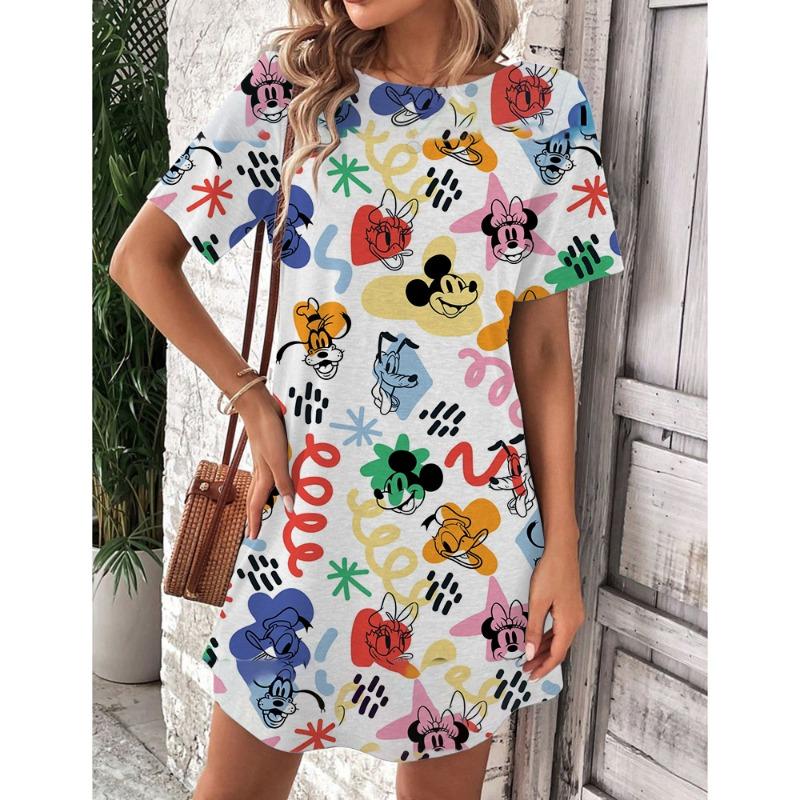 2025 Summer Animal Printed Dress Women's Short Sleeved Beach Sunwear Elegant Casual Party Dress