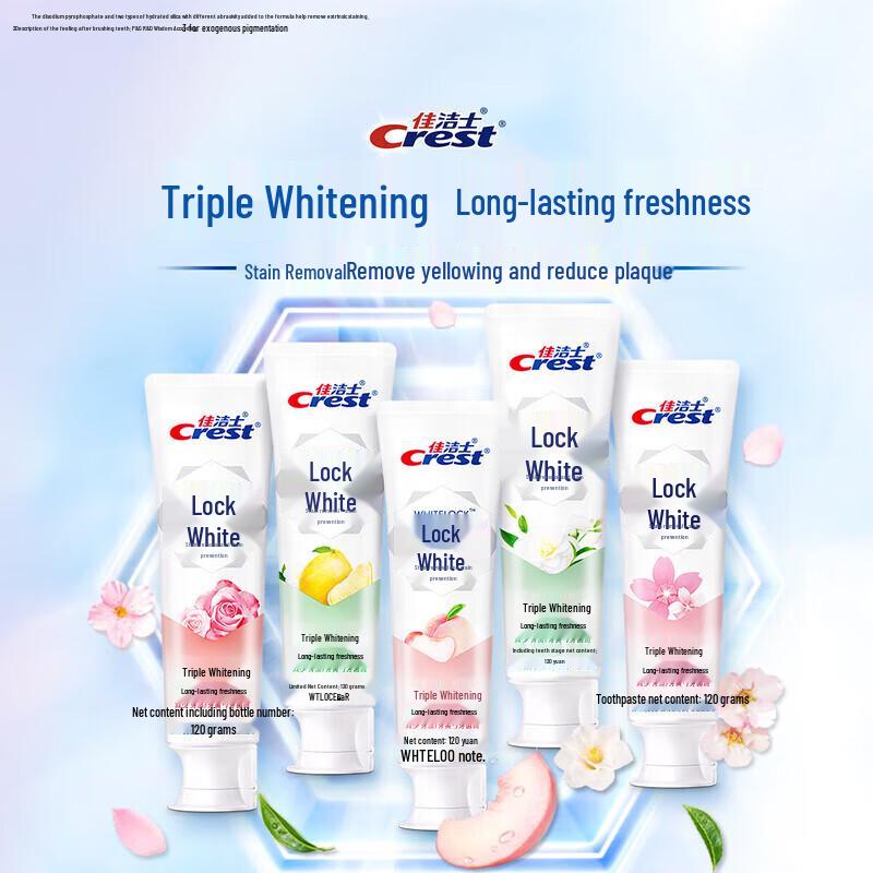 Crest Lock White Whitening Toothpaste 5-Flavor Variety Pack