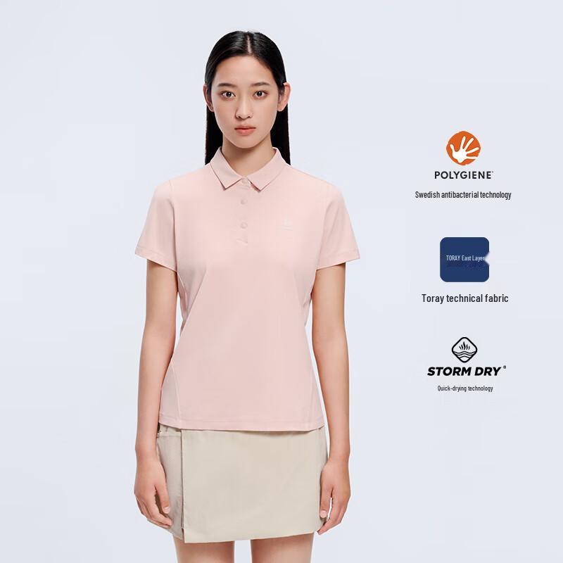 Pelliot Women s Skin-Friendly Stretch Polo Shirt L