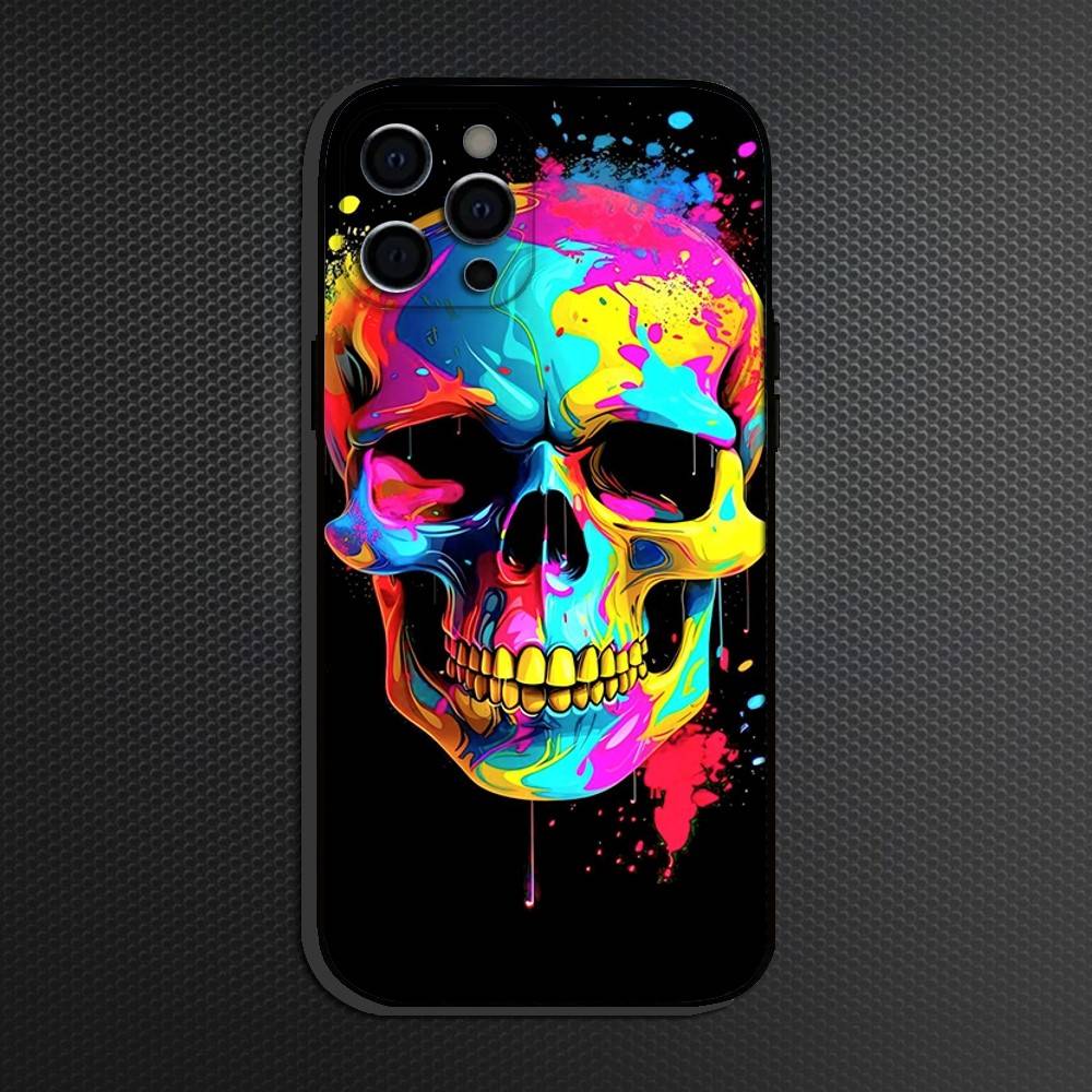 Skeleton  Phone Case For iPhone 16,15,14,13,12,11 Plus,Pro Max, Others Soft Black Cover