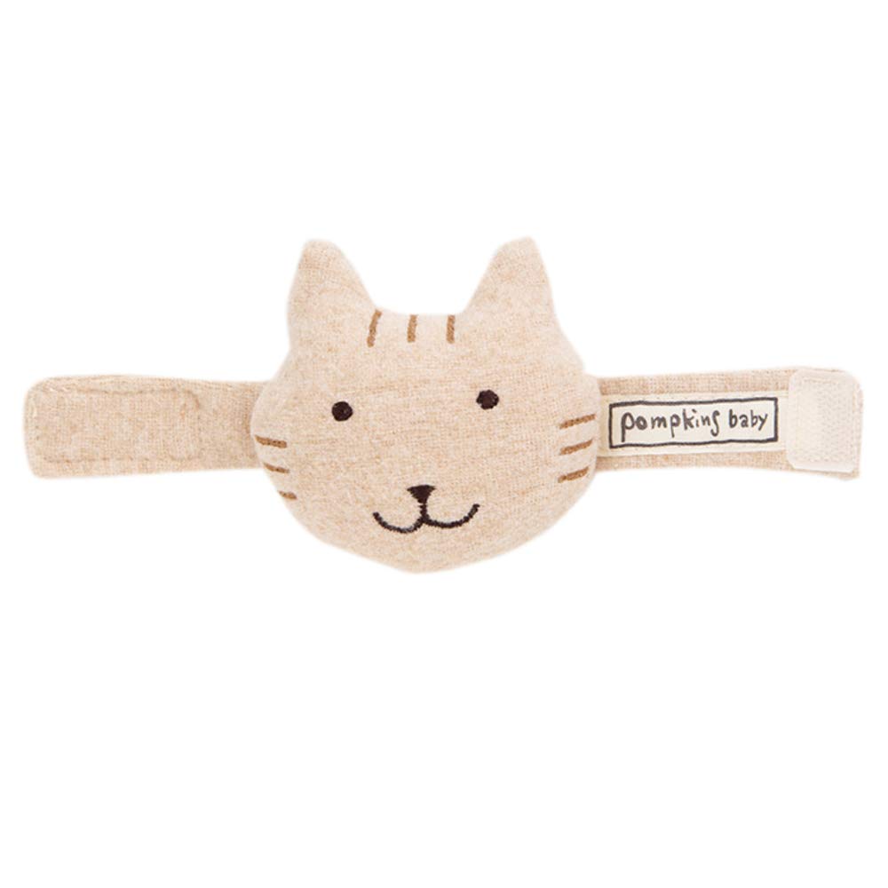 

pompkins BABY organic cotton Cat wrist rattle rattle made in Japan Y-1290 100% [Kitty series] (brown)