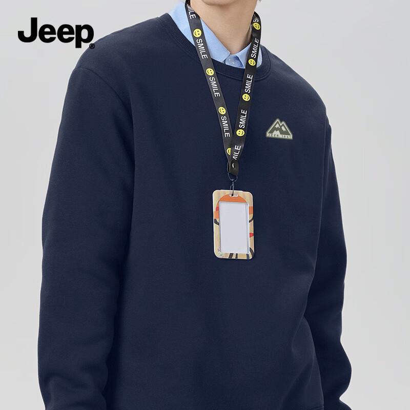 Jeep Men's Loose Fit Round Neck Sweatshirt