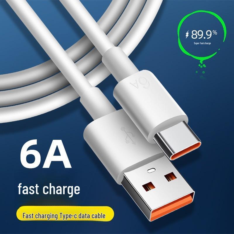 

6A Super Fast Charge Type-C Cable for Huawei, Xiaomi, Vivo, Android Devices