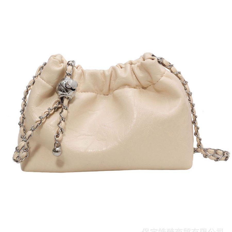 Korean fashion large-capacity chain bag women's new 2025 summer simple bucket bag niche texture messenger bag