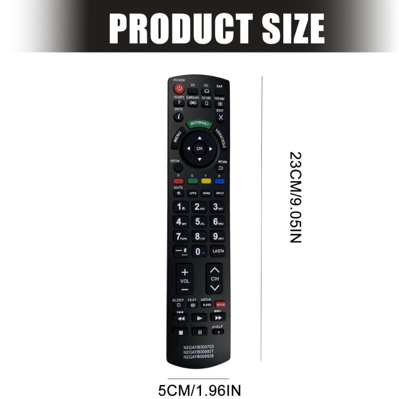 Replacement Remote Control Easy Functionality for N2QAYB000703 N2QAYB000837 N2QAYB000926 TV and Multiple Device Compatible