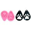 DIY Basteln Schmuck Schlüsselanhänger Form Hunde Pfote Ohrringe UV Epoxidharz Form Handgefertigte Ohrringe Ohrhänger Silikonform