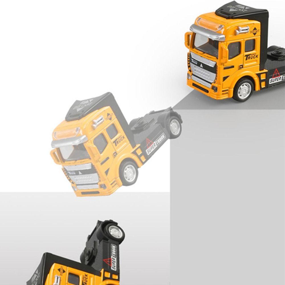 Plastic Container Transport Truck Toy Zinc Zinc Alloy Large Truck Toy Creative Kids Toys Birthday Gift