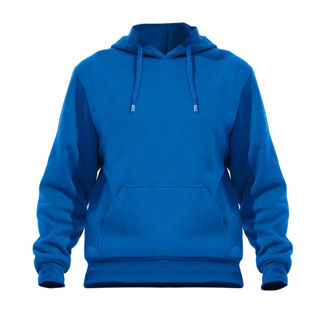Men's -color Casual Sports Hoodie, Men's Fleece Warm Large Pocket Loose Sweatshirt
