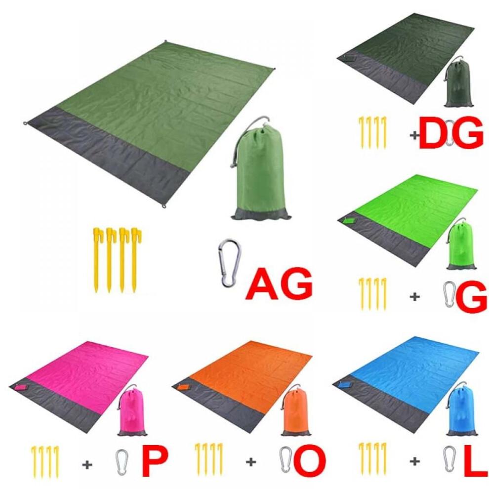 2x2.1m Waterproof Pocket Beach Blanket Folding Camping Mat Mattress Portable Lightweight Mat Outdoor Picnic Mat Sand Beach Mat
