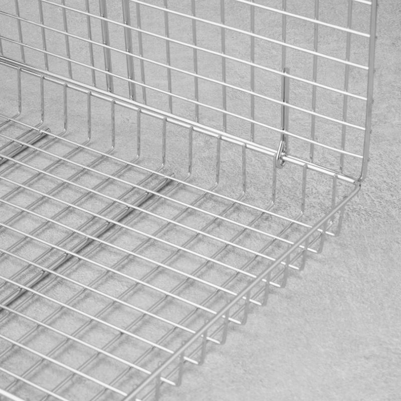 Portable Stainless Steel Folding Grill Basket BBQ Grill Basket With Handle for Fish Vegetables Shrimp Cook Accessories Outdoor