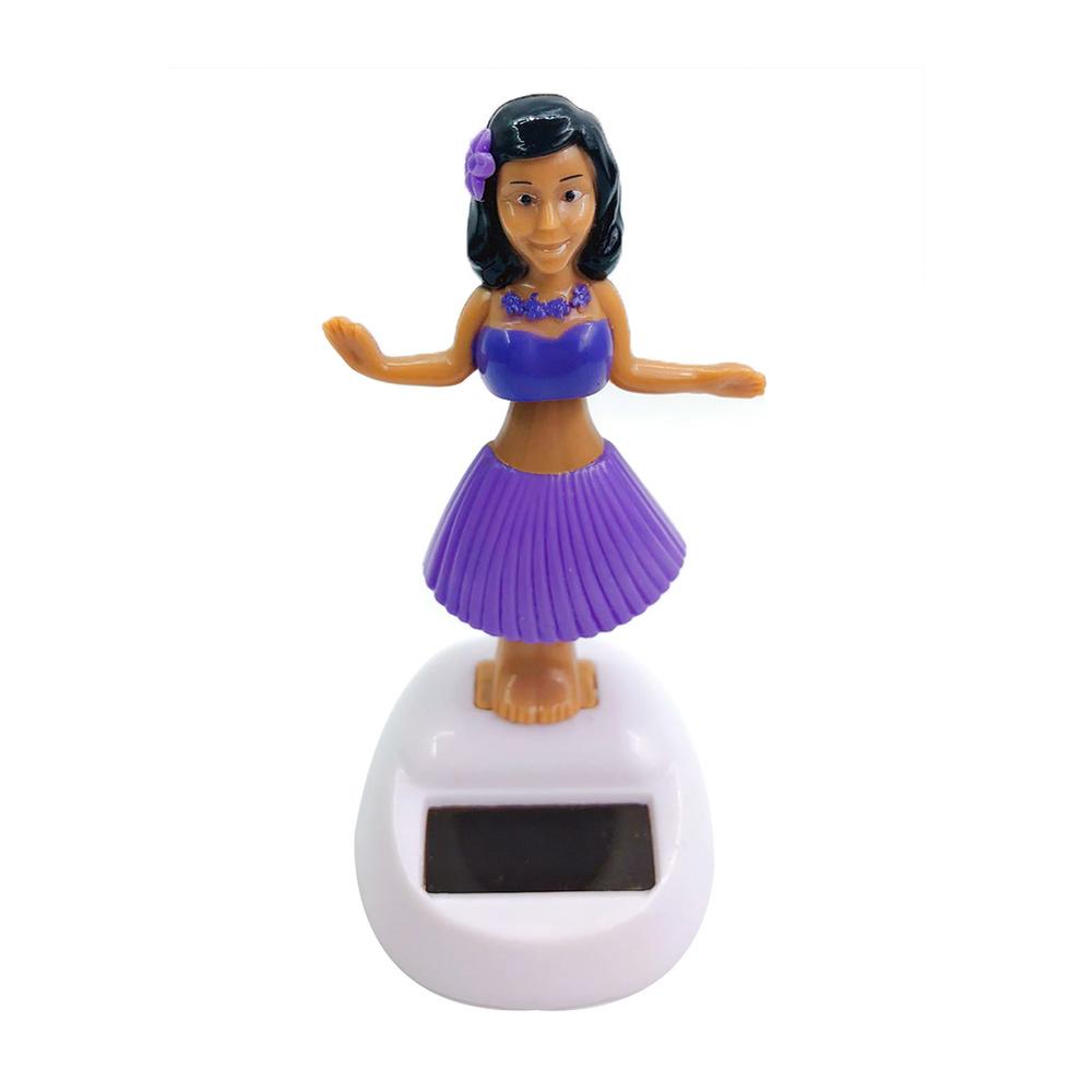 Solar Powered Hawaii Girl Dancing Toys Shaking Bobble Head Hawaii Swinging Animated Girl Doll Car Dashboard Decoration