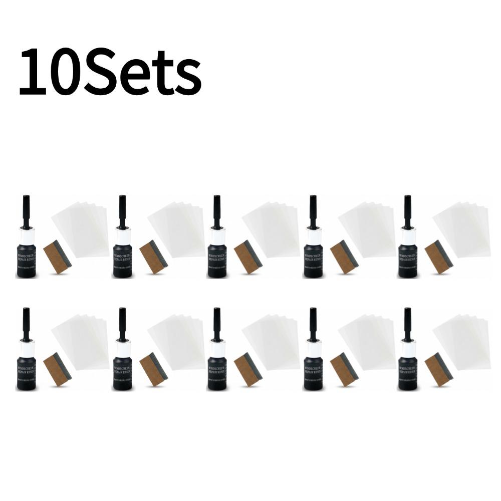 1-10sets Car Windshield Repair Kit Crack Scratch Repair Fluid Cure Resin Auto Glass Windscreen Crack Remover Repair Tool Set