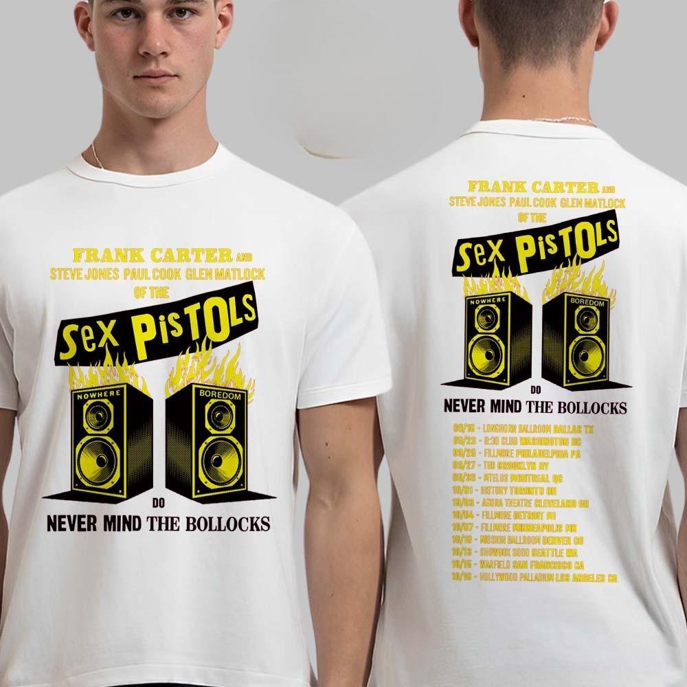 Hot Sex Pistols Featuring Frank Carter Do Never Mind The Bollocks 2025 Tour World Tour Dates List Two Sides Unisex T-Shirt