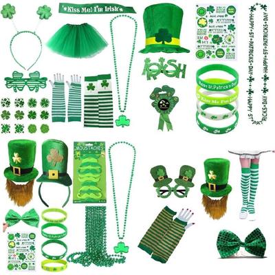 Adult Festival Day Apparel Set Green Festival Day Outfit Set For Parties Comfortable Fabric Hat Headbands Charm
