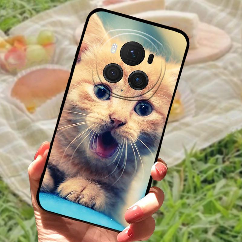 Für Honor Magic6 Pro Hülle Abdeckung Honor Magic6 Silikon Weich Marmor Schwarz Stoßstange Funda Coque für Honor Magic 6 Pro Vollständig Schützend