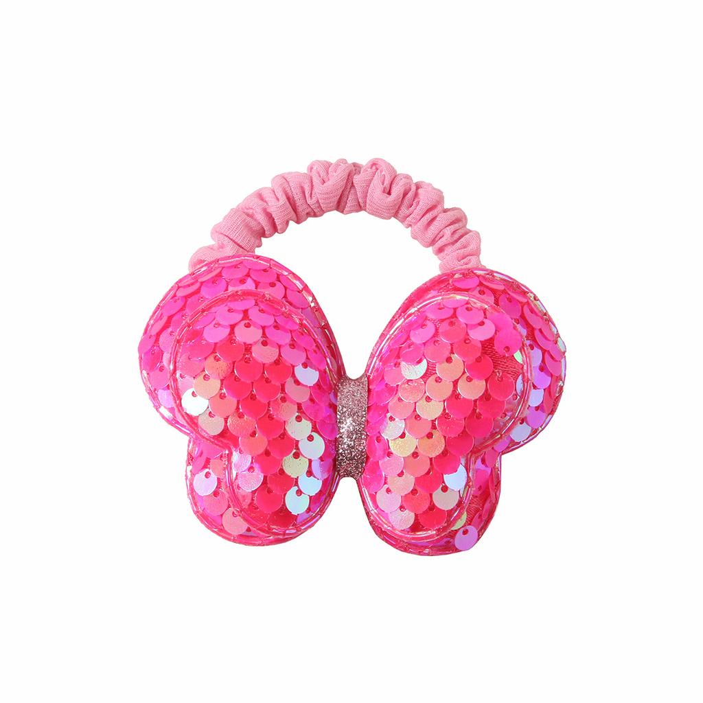 High-grade Sequined Bow Hair Rope Children's High Elastic Small Intestine Ring Does Not Hurt The Hair Rubber Band Ponytail Children's Hair Accessories