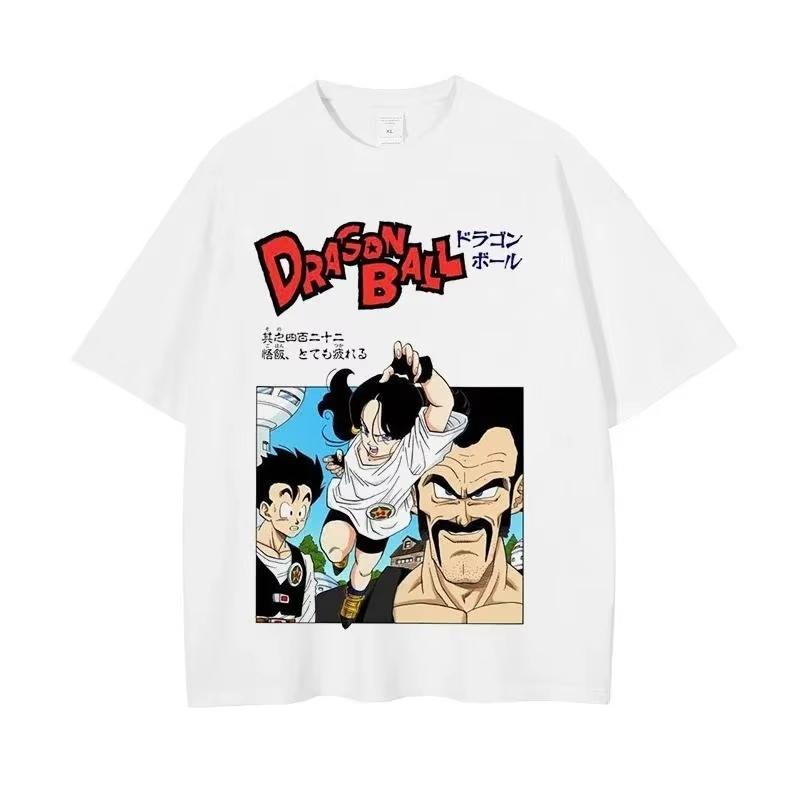 2026 new Dragon Ball Goku MaleFemale Summer Print TShirt  Harajuku Retro Short Sleeve Loose Fit Comfortable Casual Shirt