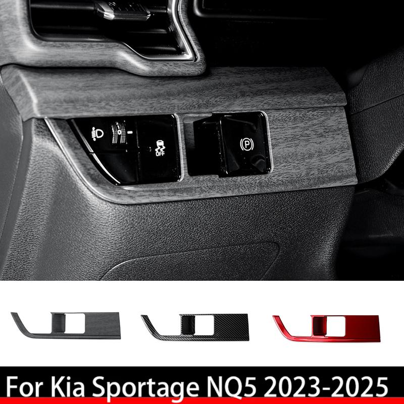 LHD/RHD For Kia Sportage NQ5 -2025 Car Tuning Carbon Fiber Headlight Adjustment Switch Cover Trim Car Accessories