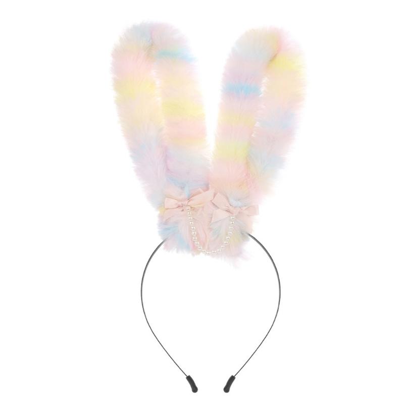 Rabbits Ears Hairband Photo Props Easter Hair Hoop Hairband Party Headpiece Fun Headbands for Music Festival жёлтый