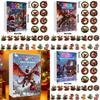 Christmas Countdown Advent Calendar With Santa Claus Dragon Acrylic Ornaments For Holiday Decor