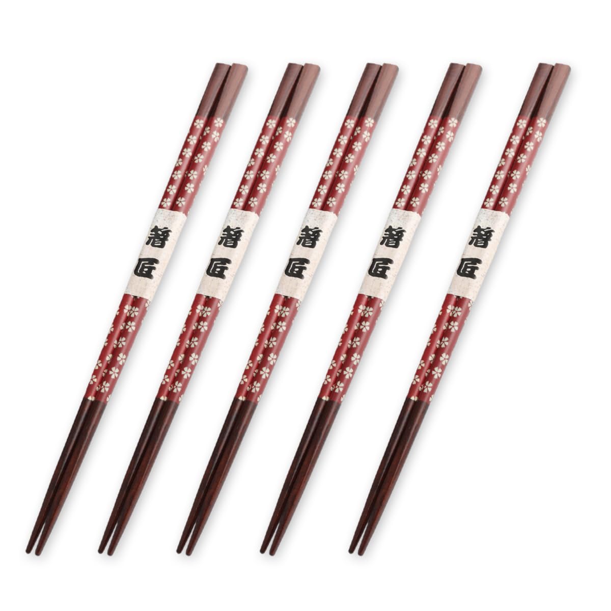 

Wooden Himezakura Set of Current Model J-kitchens Chopsticks, Red, 5, 23cm,