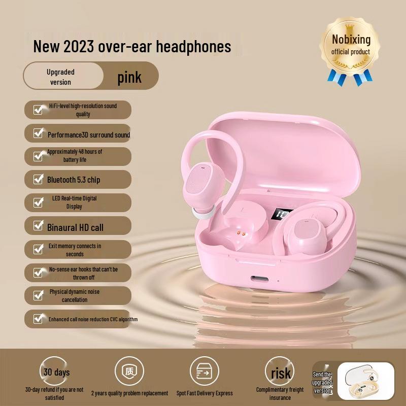 2025 Sport Wireless Headphones: Over-Ear Bluetooth for Running; Secure Fit, Comfortable Long Wear for Men and Women