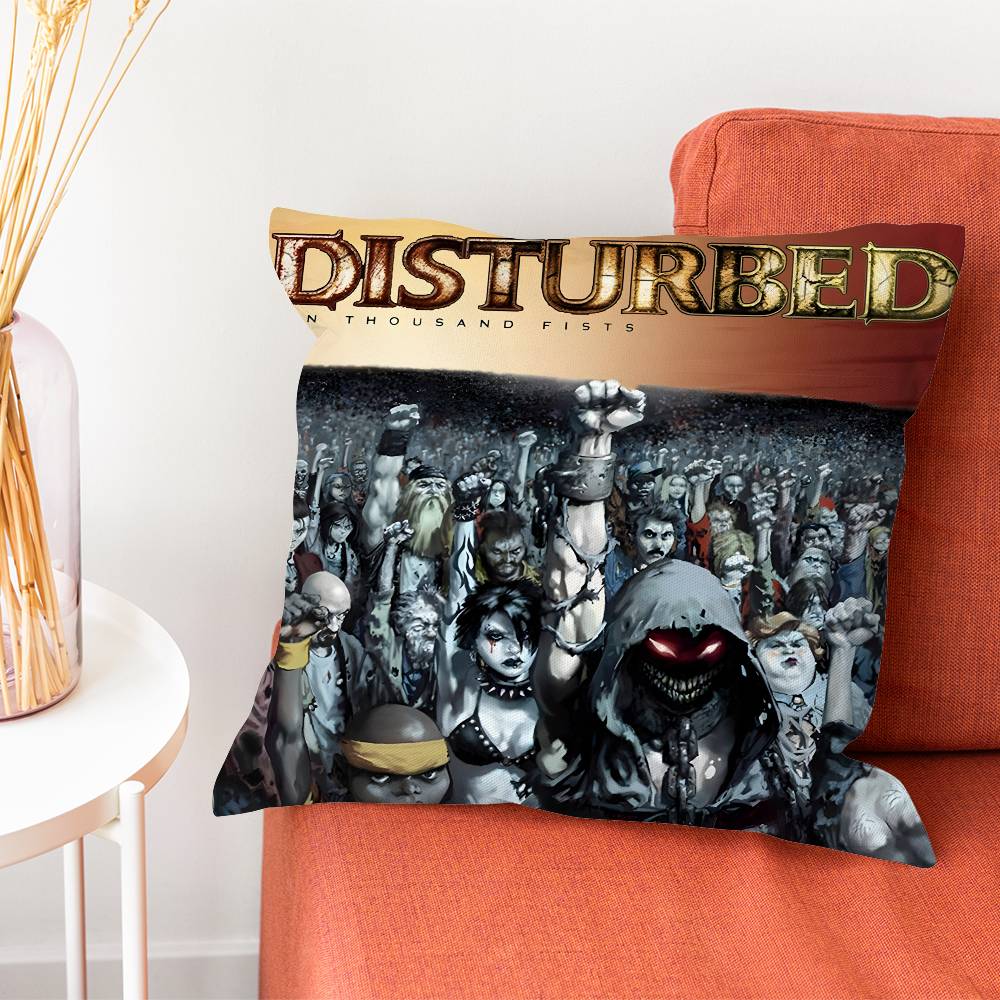 DDisturbed Band Ten Thousand Fists Pillowcase for Sofa Cover Decoration Home Decor Items Luxury Pillow Covers Cushion Cushions