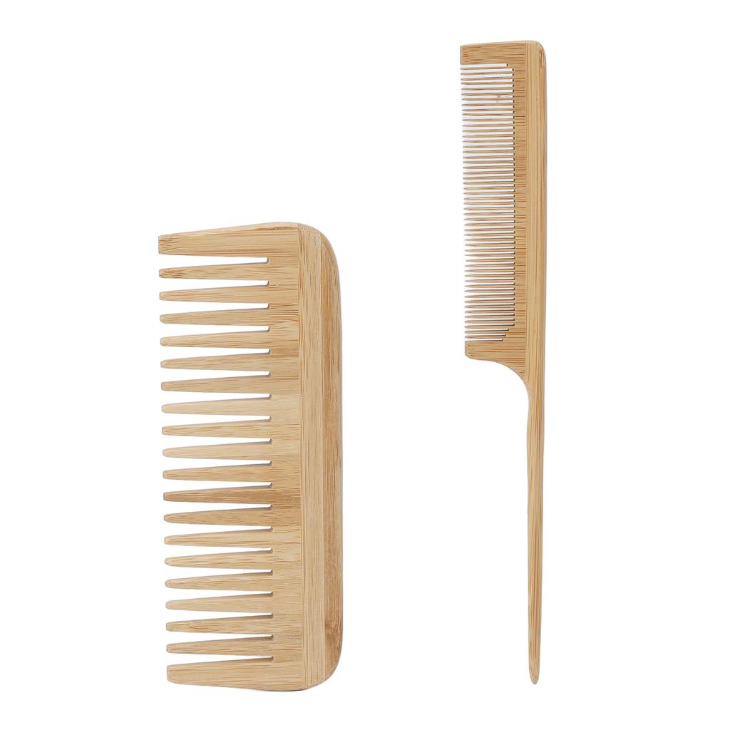 6pcs Hair Brush Comb Set Phyllostachys Pubescens Environmentally Friendly Ergonomic Detangling Hair Brush Comb Set