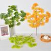 Plastic Simulation Plants Elegant Ginkgo Leaf Plant Fake Ginkgo Stems  Living Room