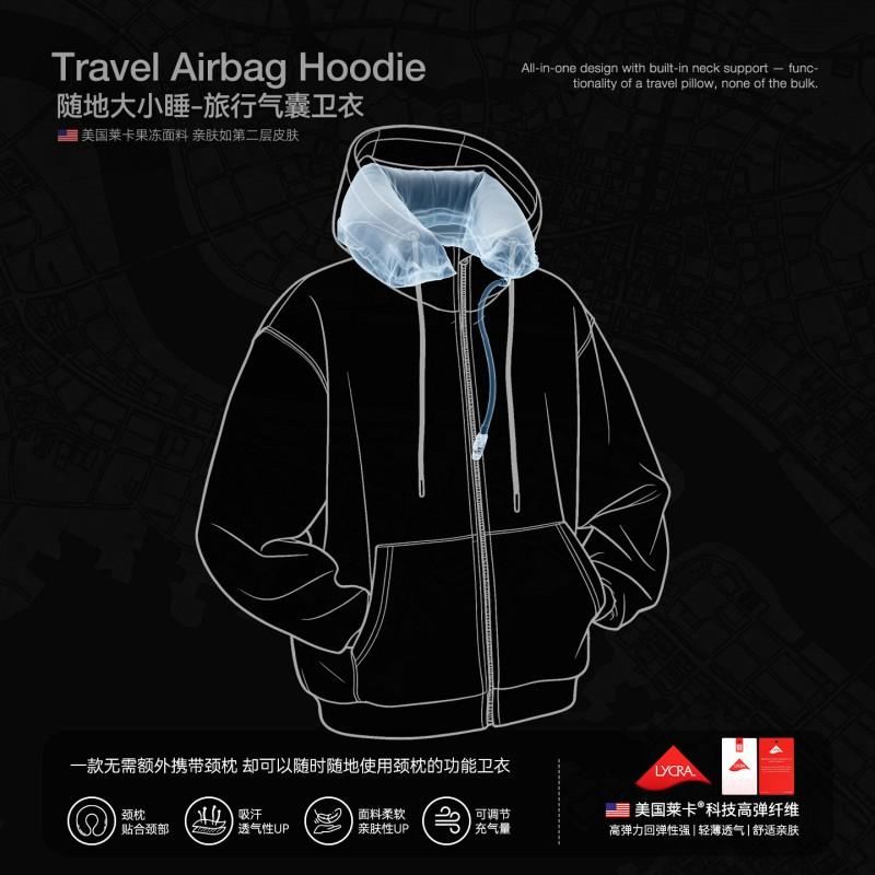 Joom Mens Lycra Travel Hoodie 350GSM Solid Color Loose Fit Winter Casual Sweatshirt