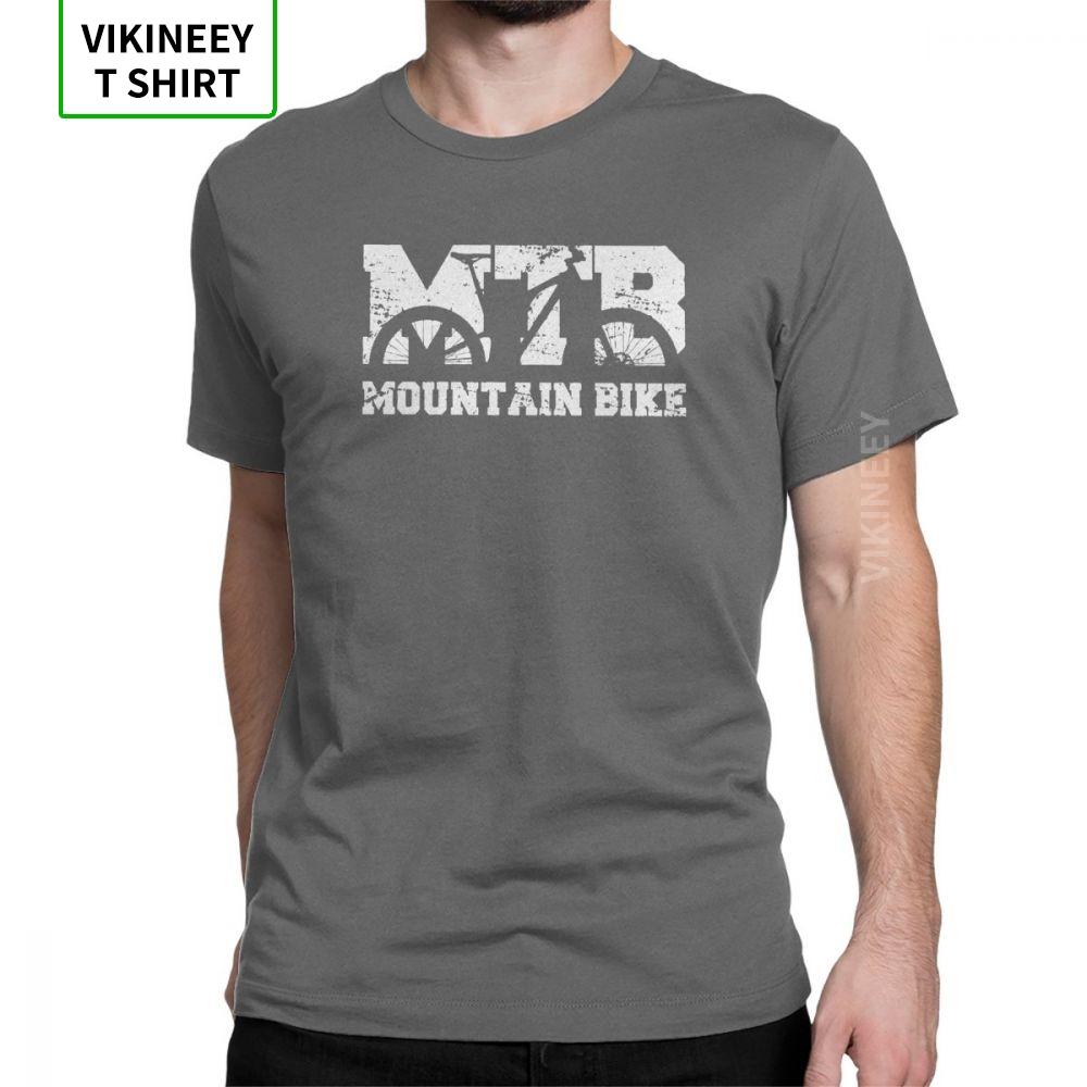 Mountain Bike Vintage MTB TShirts Distressed Design T Shirt Man Wholesale Clothes Novelty Crew Neck Purified Cotton Tees