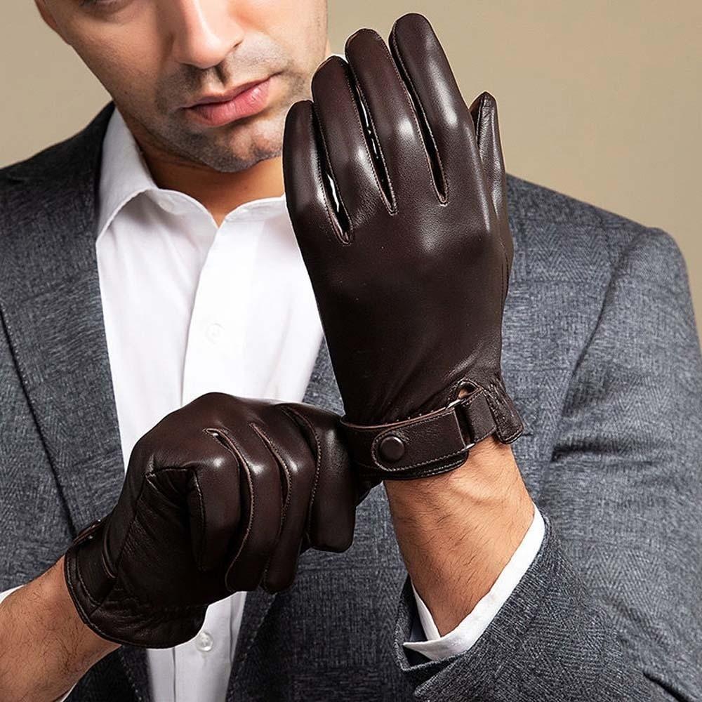 1pair Waterproof PU Anti-cold Gloves  Men Finger Mittens Gift Windproof Mittens  Women