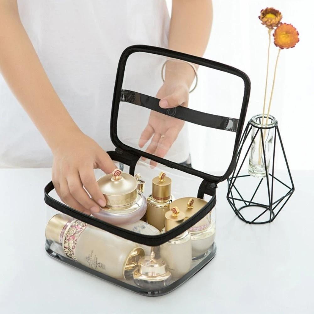 Bag Zipper Makeup Organizer TPU Makeup Case Transparent Cosmetic Bag Storage Bag Bath Storage