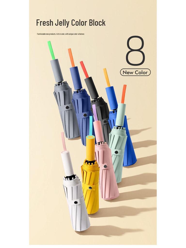 72-Bone Automatic Large Sunshade Umbrella: Durable Parasol for Women and Men, Ideal for Sunny and Rainy Days.