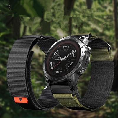 22mm 26mm Nylon Loop Strap For Garmin 5Plus 6Pro 7Pro Easy Fit Wristband Watch Band Fenix 7XPro 5XPlus 6XPro Bracelet Tactix7 Belt