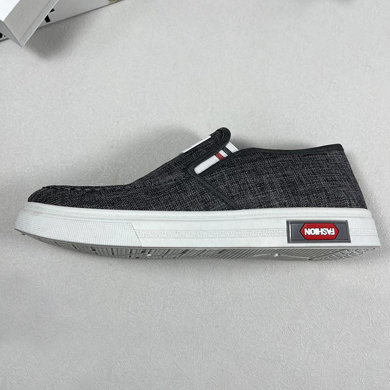 spring and summer comfortable breathable canvas shoes men's outdoor casual fashion sports shoes one-pedal cloth shoes
