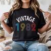 40 Years Old T Shirt Vintage 1982 Short Sleeves Tees Tops 1980 To 1989 Vintage T Shirts for Men Women Retro Year Print T-shirt