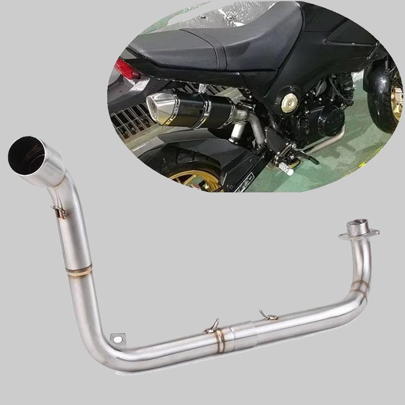 Collettore di scarico per moto Tubo di collegamento Tubo di scarico Slip-On Nero / Argentato Per Honda MSX Grom 125 2013-2024 MSX125 Grom125 Scarico