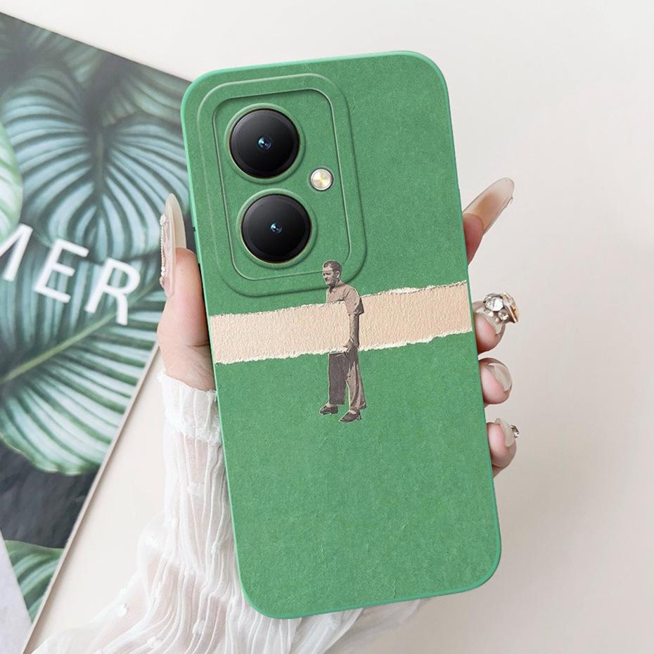 For Vivo Y35+ Y35m+ 5G Lens Protective Phone Case For Vivo Y35Plus Y35M Plus 5G Lovely Pattern Soft Silicone Jelly Cases