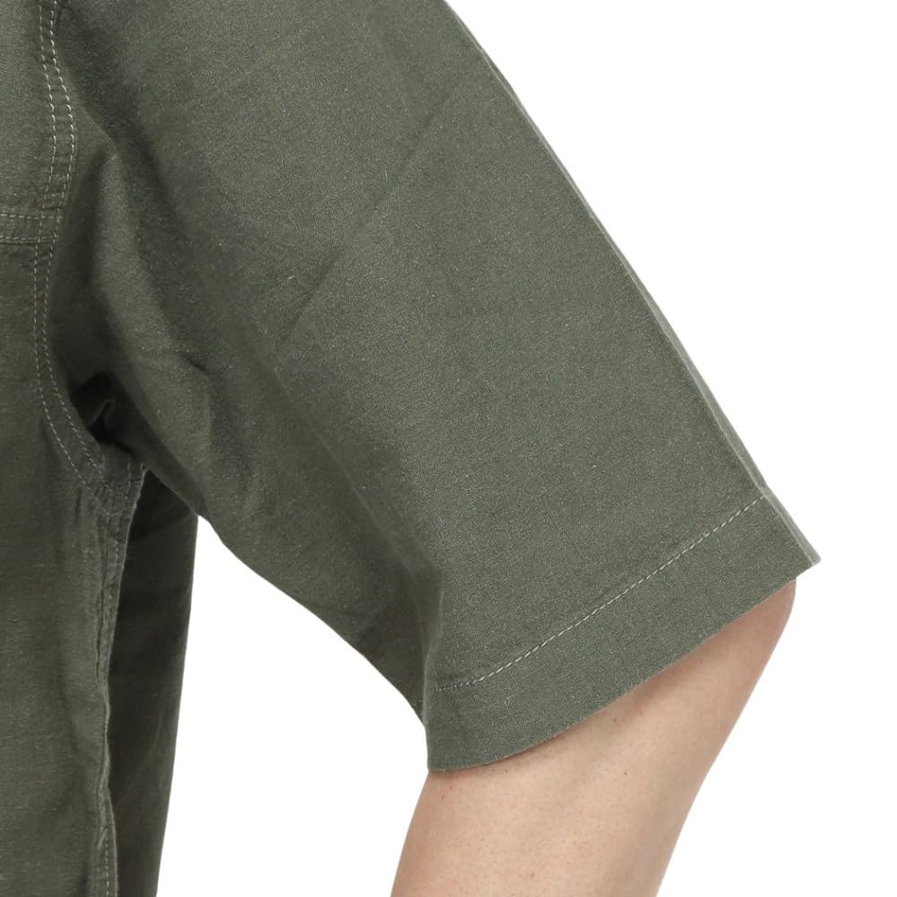 Jack Wolfskin Short Sleeve Hemp JP LHMP WOODWORKER T Cotton olive Men's T-Shirt (Moisture-Wicking, Quick-Drying, Anti-Odor, Antibacterial) [5033891 /