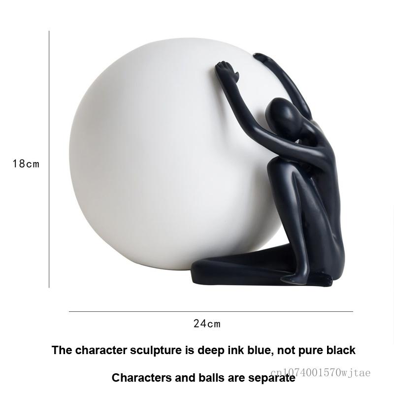 Creative Abstract Stereoscopic Figure Sculpture Resin Furnishings Vase Home Living Room Bedroom Study Art People Decoration, 1Pc