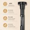 No-Drill Telescopic Curtain and Shower Rod with Nail-Free Clothes Drying Feature