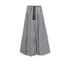 Women's Plaid Summer Sports Suit: Plus Size Short Sleeve T-shirt & Versatile Wide Leg Skirt