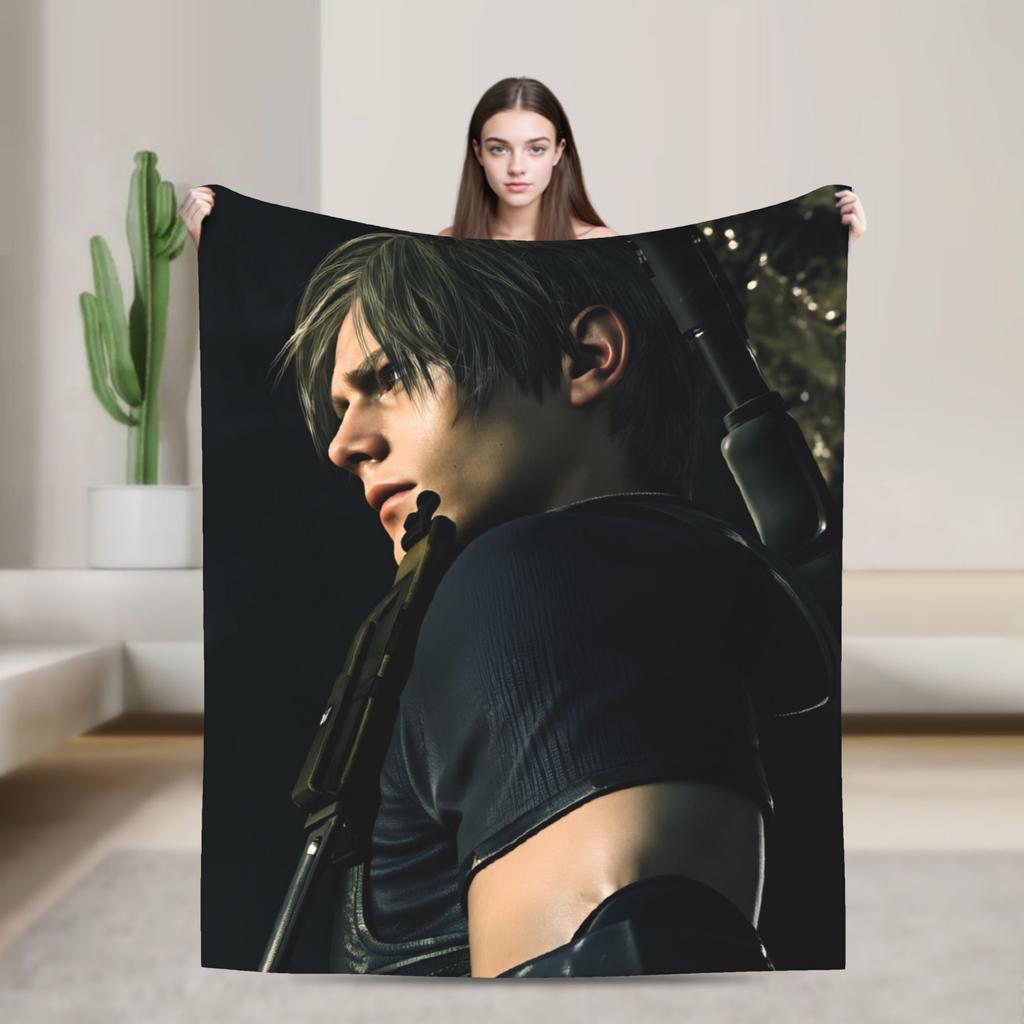 Leon Kennedy Warm Comfy Blankets Trend Plane Travel Throw Blanket Living Room Flannel Bedspread Sofa Bed Cover