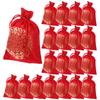 20Pcs Silk Drawstring Gift Bags for Candy Jewelry Wedding Party Favors Storage Packaging New Year Spring Festival Decorative