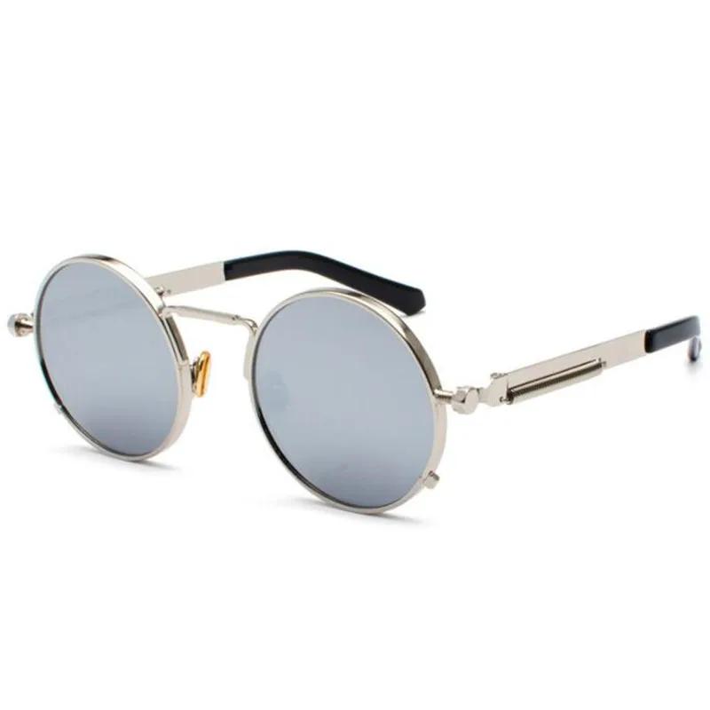 SPH -0.25 -0.5 -1.0 to -6 New Punk Sunglasses Women Round Metal Night Vision Sun Glasses Vintage Men New Spring Glasses Uv400