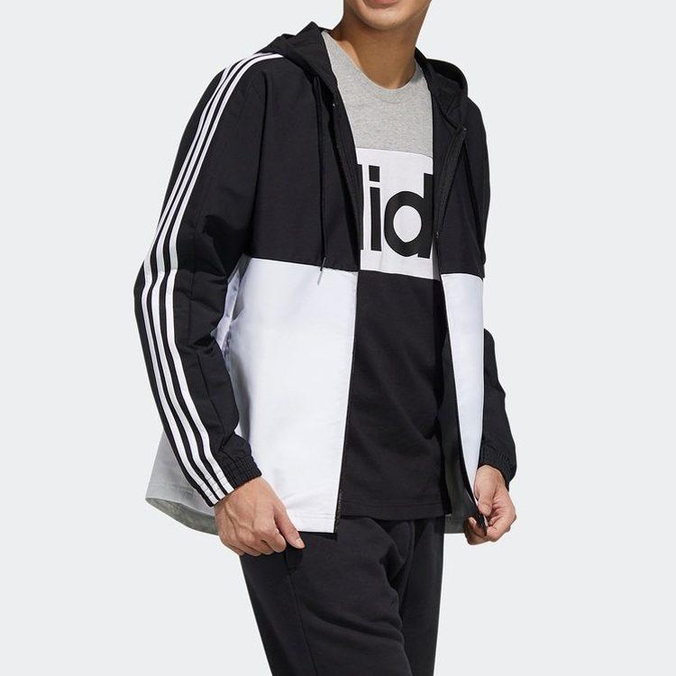 adidas Jackets Men's Black White Hooded Moderate Other FL8627