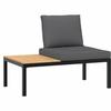 VidaXL Garden Lounge Set 3 Pcs with Cushions Black Aluminium, Garden Sofa Set, Patio Sofa Set, 3283704