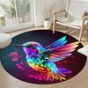 Bird Round Office Rug Suitable for Bedrooms Balcony Game Room Study Room Anti-slip Round Rug Office Home Decor Gift for Festivals